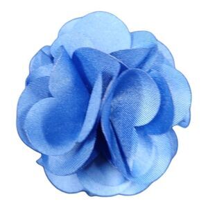MEN'S LARGE SOLID ROYAL BLUE LAYERED LAPEL PIN FLOWER.